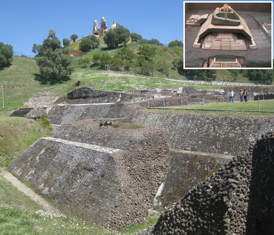 Die größte bekannte Pyramide der Welt ist die Pyramide von Cholula in Mexiko