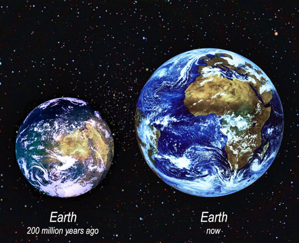 Earth 200 million years ago and now